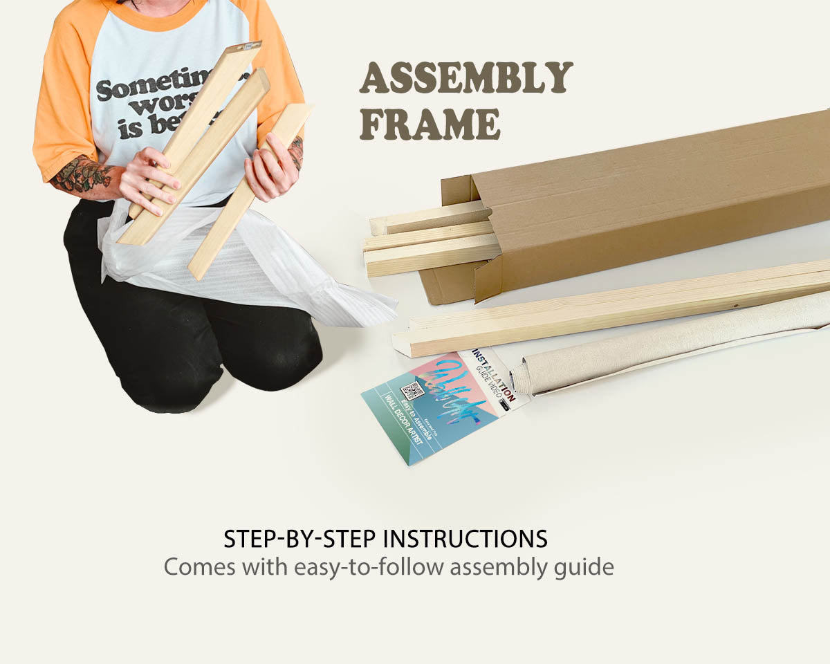 Office Wall Art World Map Assembly Frame in Grey