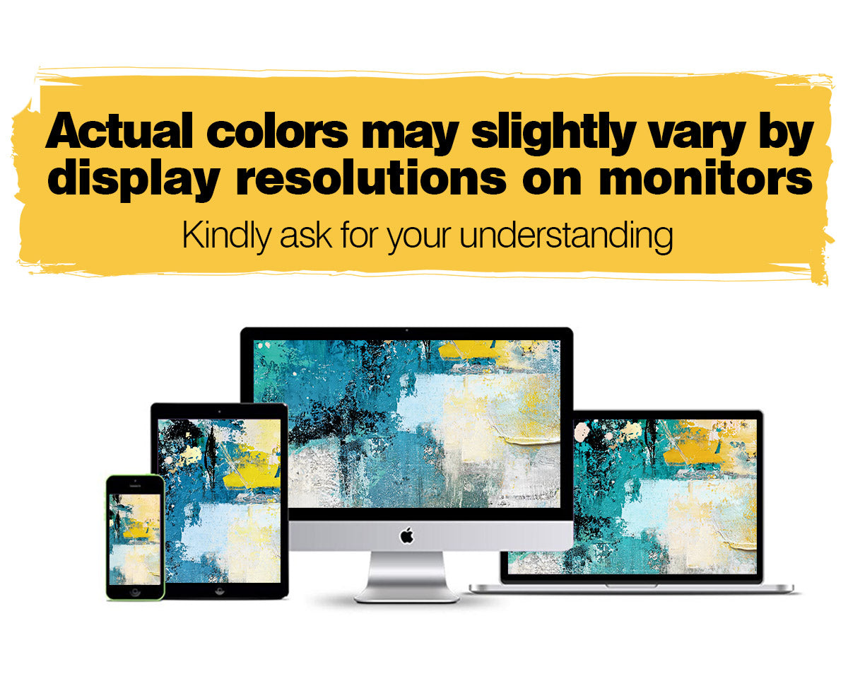 Wall Decor for Living Room Green Yellow Office Wall Art Canvas Abstract Pictures 3 Pcs